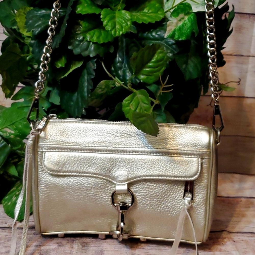 Rebecca Minkoff Gold Metallic Leather Crossbody